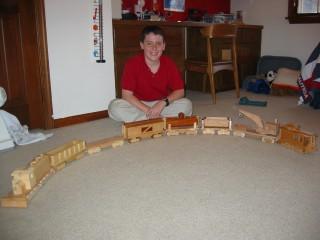 My nephew, Matt, and his train