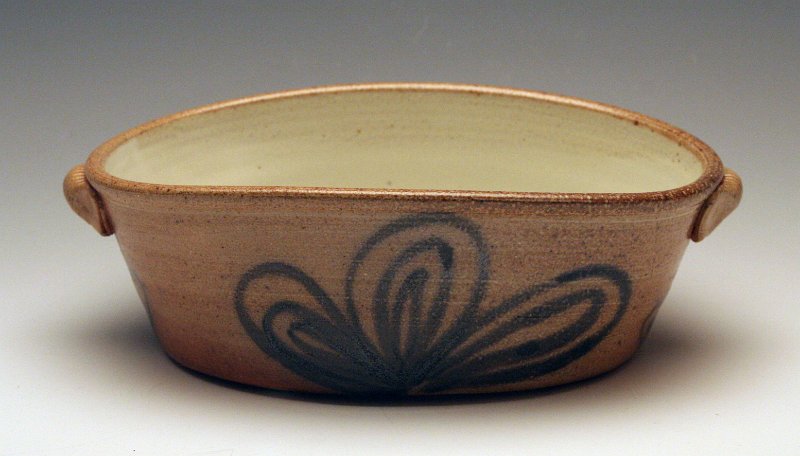 135 8-inch Oval Salt-fired Stoneware Baking Dish.jpg